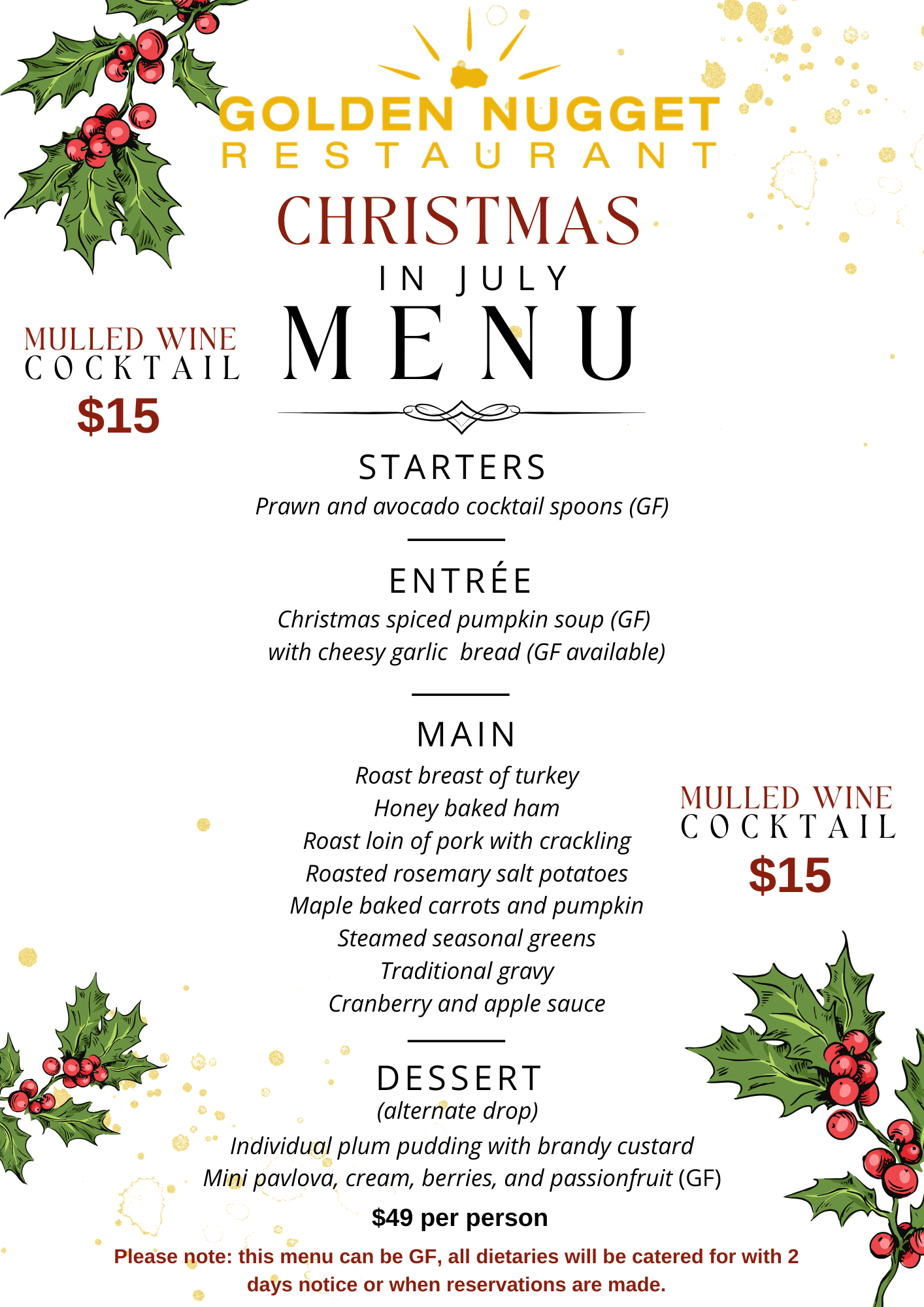 Christmas in July Dinner